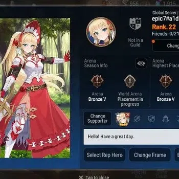 Epic Seven Accounts Starter Global Unverif|Starter|3ML (LC Bellona, TR Elvira, Zio)|PoH+Bless ON|SS 1.9K|Stove(ES881Z)