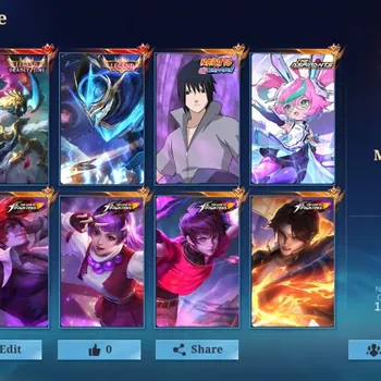 Mobile Legends: Bang Bang Accounts Collector Global|Hero 138|Skin 490|Mega|Legend: Alpha, Gusion|Naruto Suyou|Asp Chang'e|5