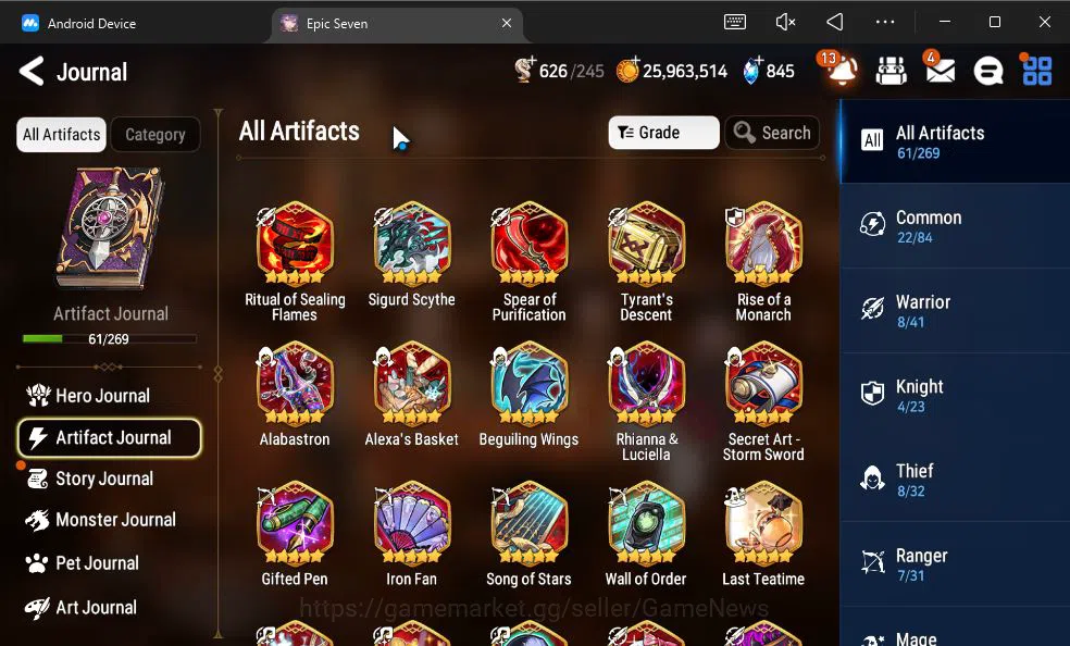 Epic Seven Accounts GBL Unverif|New Era|5 ML(LOTScales,LR Krau,A Elena image 12