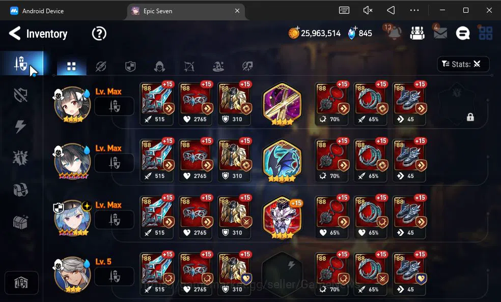 Epic Seven Accounts GBL Unverif|New Era|5 ML(LOTScales,LR Krau,A Elena image 13