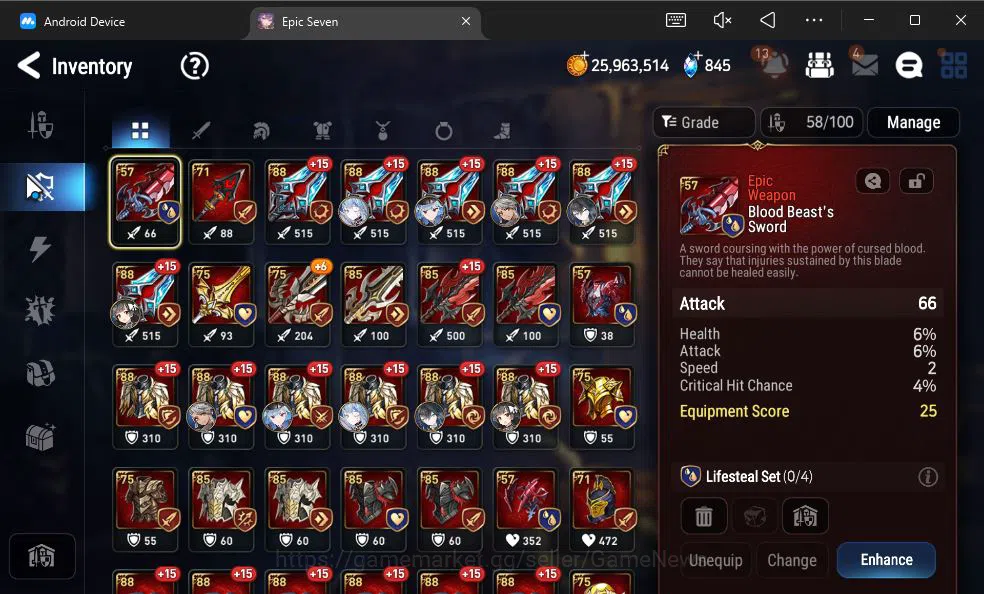 Epic Seven Accounts GBL Unverif|New Era|5 ML(LOTScales,LR Krau,A Elena image 14