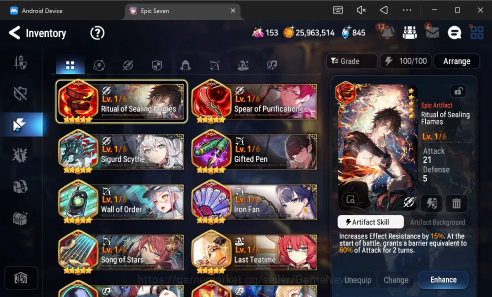 Epic Seven Accounts GBL Unverif|New Era|5 ML(LOTScales,LR Krau,A Elena image 15
