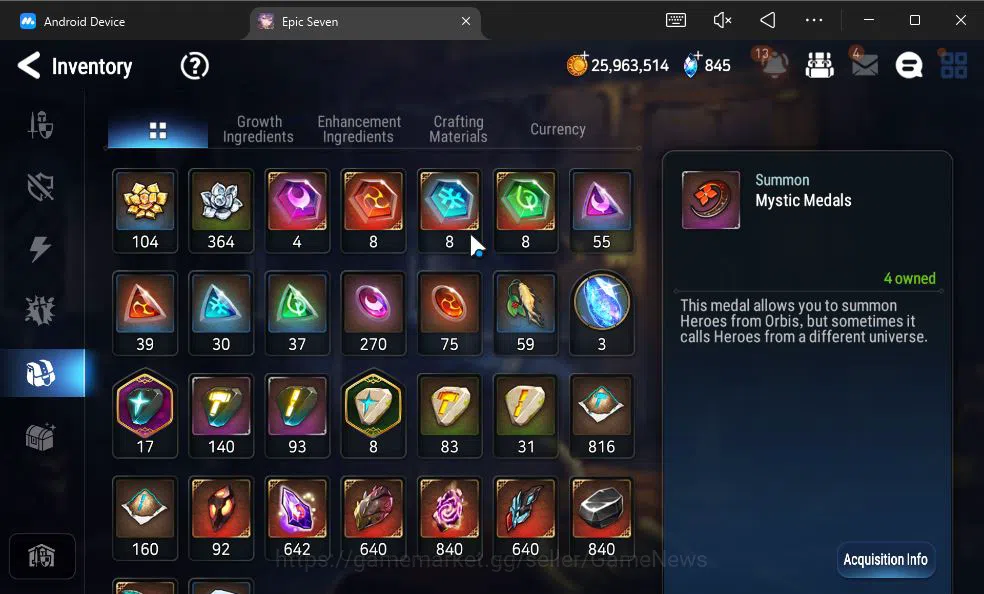 Epic Seven Accounts GBL Unverif|New Era|5 ML(LOTScales,LR Krau,A Elena image 17