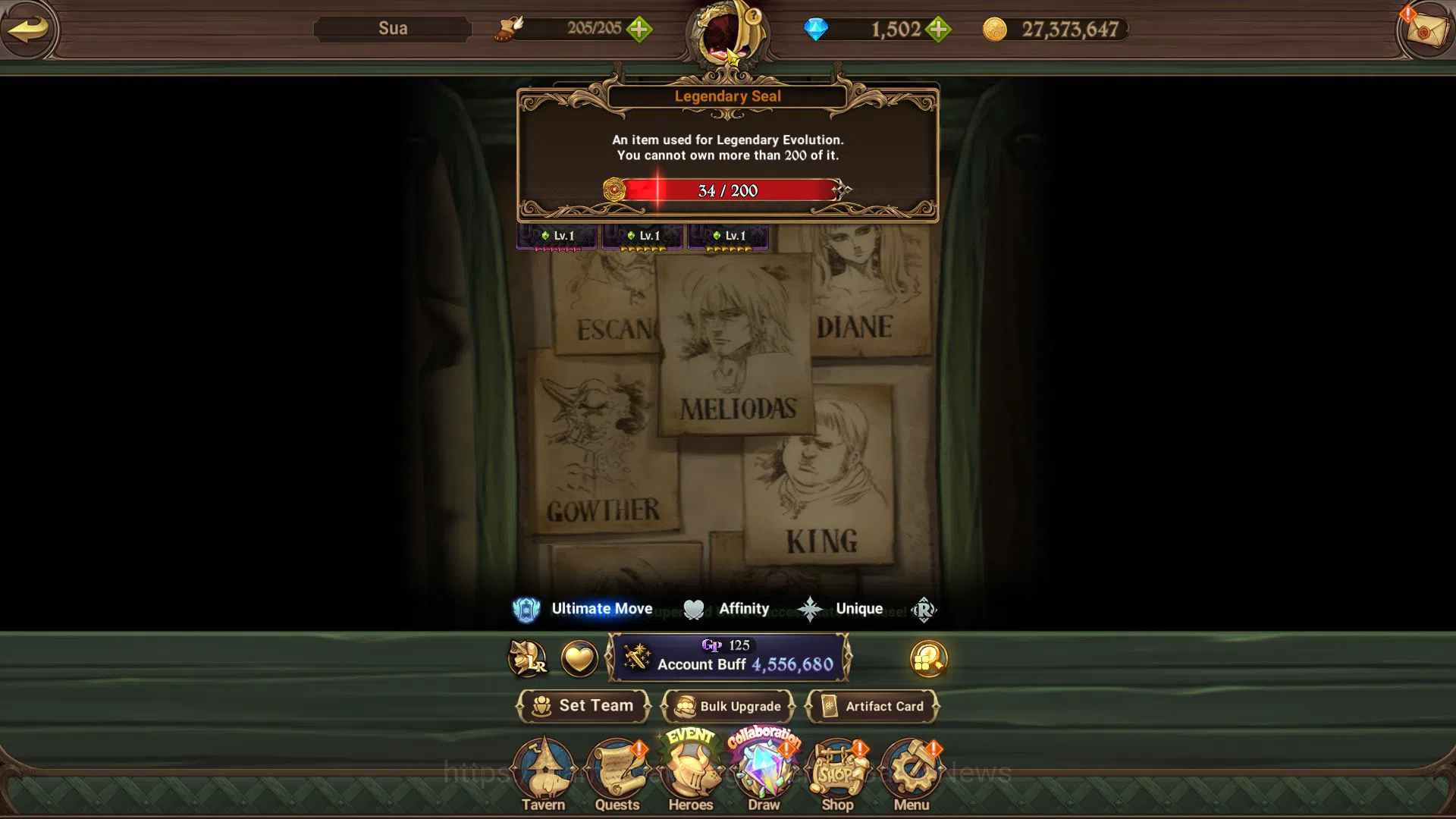The Seven Deadly Sins: Grand Cross Accounts Midgame Asia|4,5M CC|1,502 DM|3 LR+10 UR+Collab 5