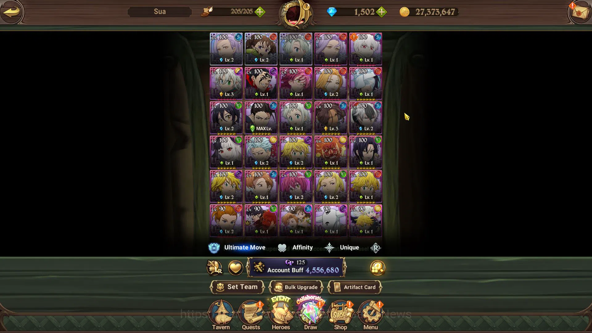The Seven Deadly Sins: Grand Cross Accounts Midgame Asia|4,5M CC|1,502 DM|3 LR+10 UR+Collab 6