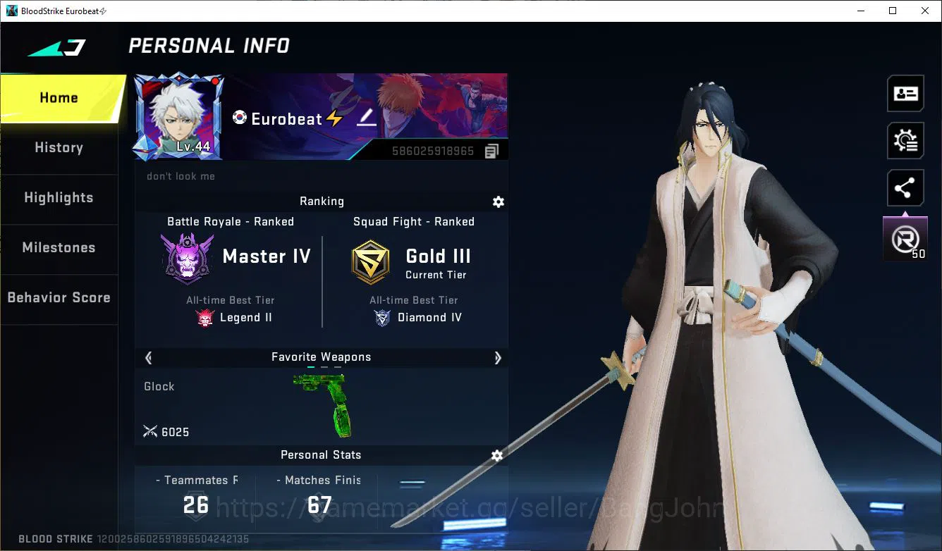 Blood Strike Accounts ASIA|COLLAB=ZANPAKUTO,UZI,SPIKE,ETHAN|ULTRA=INP-9, image 14