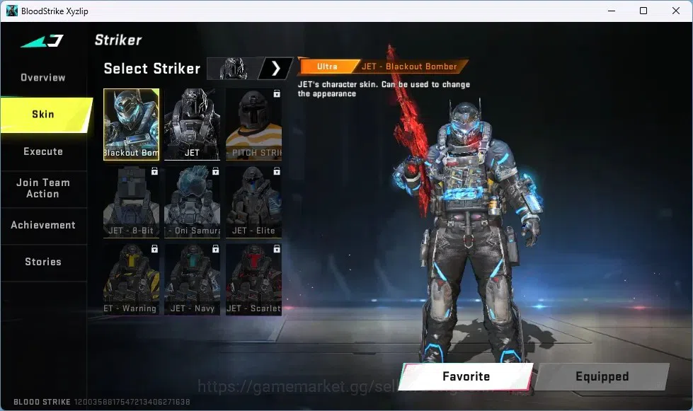 Blood Strike Accounts ASIA | JET - Blackout Bomber (Ultra Striker) | 1 L image 7