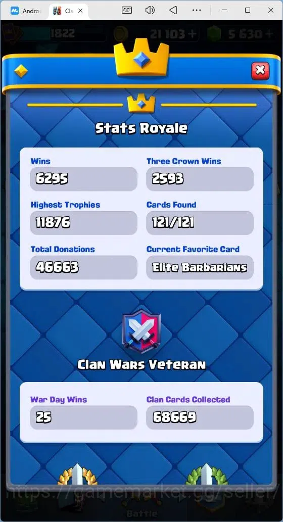 Clash Royale Accounts Mobile |Trophy 11756|19 Max Lv Cards|22 EVO Cards| image 2