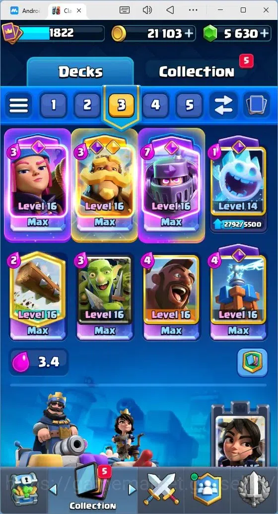 Clash Royale Accounts Mobile |Trophy 11756|19 Max Lv Cards|22 EVO Cards| image 3