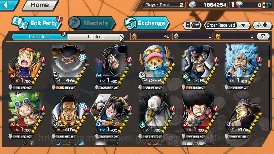 One Piece Bounty Rush Accounts Global|2 EX| T5E ST.Jaygarcia Saturn,Ama no Muraku image 6