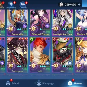 Mobile Legends: Adventure Accounts Global 706xx|LV 202|120M Power|Camp 59-39|VIP 10|25 Awaken | Hero 299 | 6 UR | 5 Epic