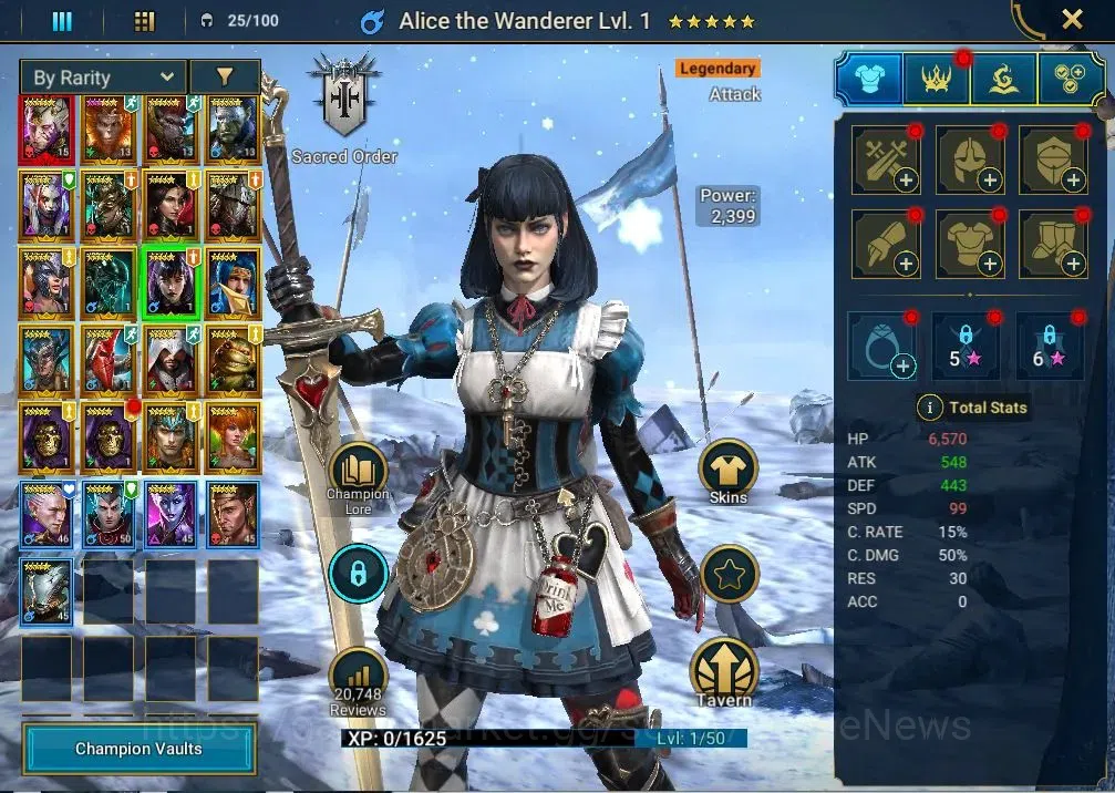 Raid: Shadow Legends Accounts Lv28 |790K Power|1 Mythic(Theodosia)|24 Legend(GNU image 6