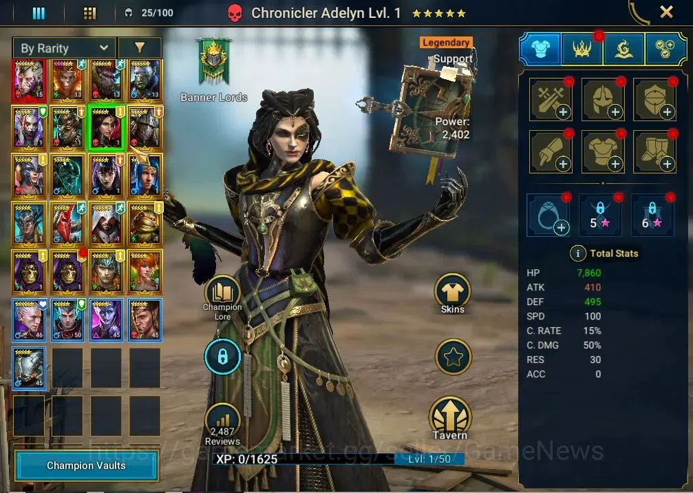 Raid: Shadow Legends Accounts Lv28 |790K Power|1 Mythic(Theodosia)|24 Legend(GNU image 8