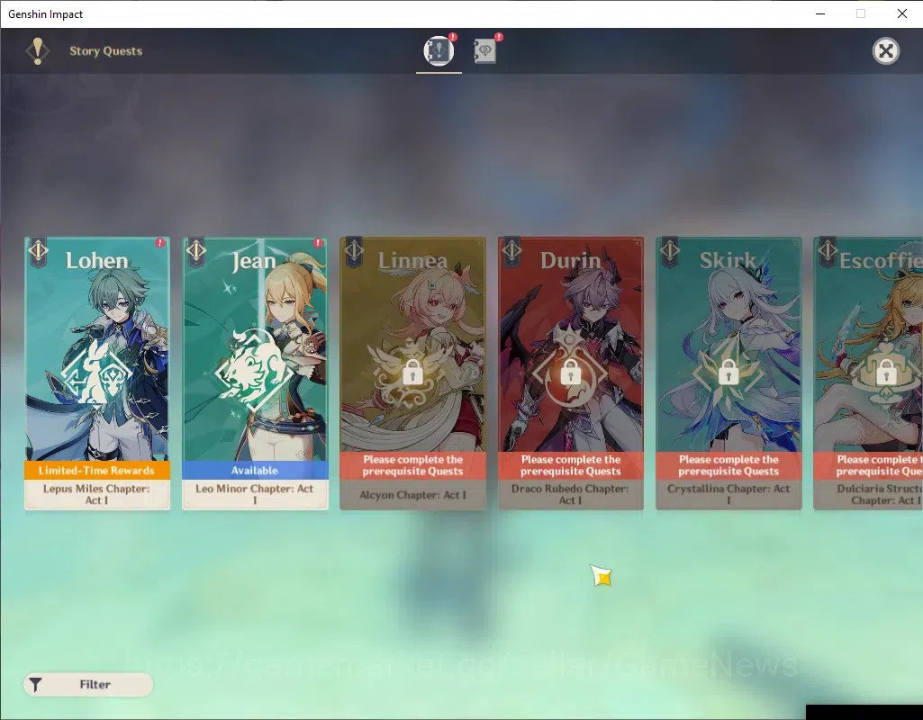 Genshin Impact Accounts ASIA|AR 35|Rate On|1 Limited + 2 (*5Standard)|Flin image 16