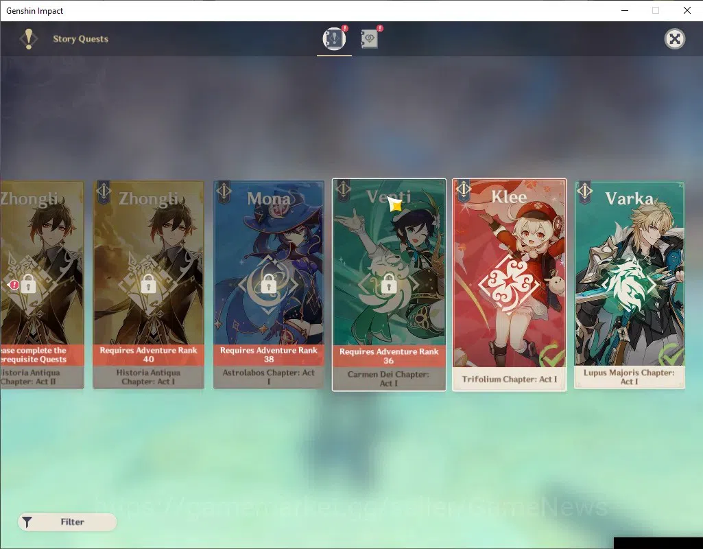 Genshin Impact Accounts ASIA|AR 35|Rate On|1 Limited + 2 (*5Standard)|Flin image 17