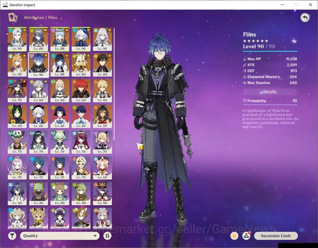 Genshin Impact Accounts ASIA|AR 57|PremTeam [Flins,Skirk]|10 Limited + 7 ( image 11
