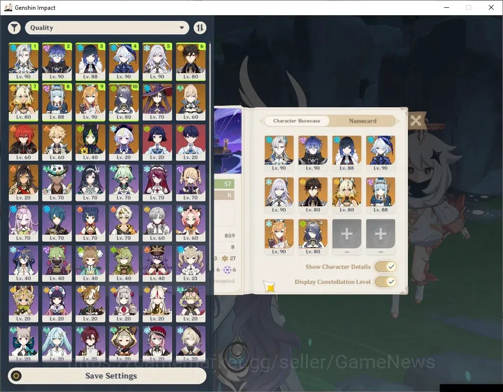 Genshin Impact Accounts ASIA|AR 57|PremTeam [Flins,Skirk]|10 Limited + 7 ( image 2