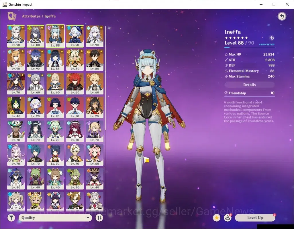 Genshin Impact Accounts ASIA|AR 57|PremTeam [Flins,Skirk]|10 Limited + 7 ( image 7