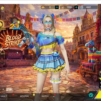 Blood Strike Accounts Collab Skin ASIA|ETERNAL MP7-Tidesong Lv 2|Collab AOT-M4A1|2 ULTRA(FN2000-Limbo Lv 3,EMMA-Azure