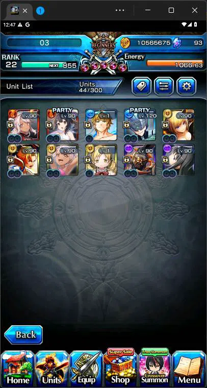 Grand Summoners Accounts Others GLOBAL|10 Ascend|Rank 22 |, Chloe, Summer Miyu, Tide Turner Fen, Houka Inumutu, Gamagoori 5