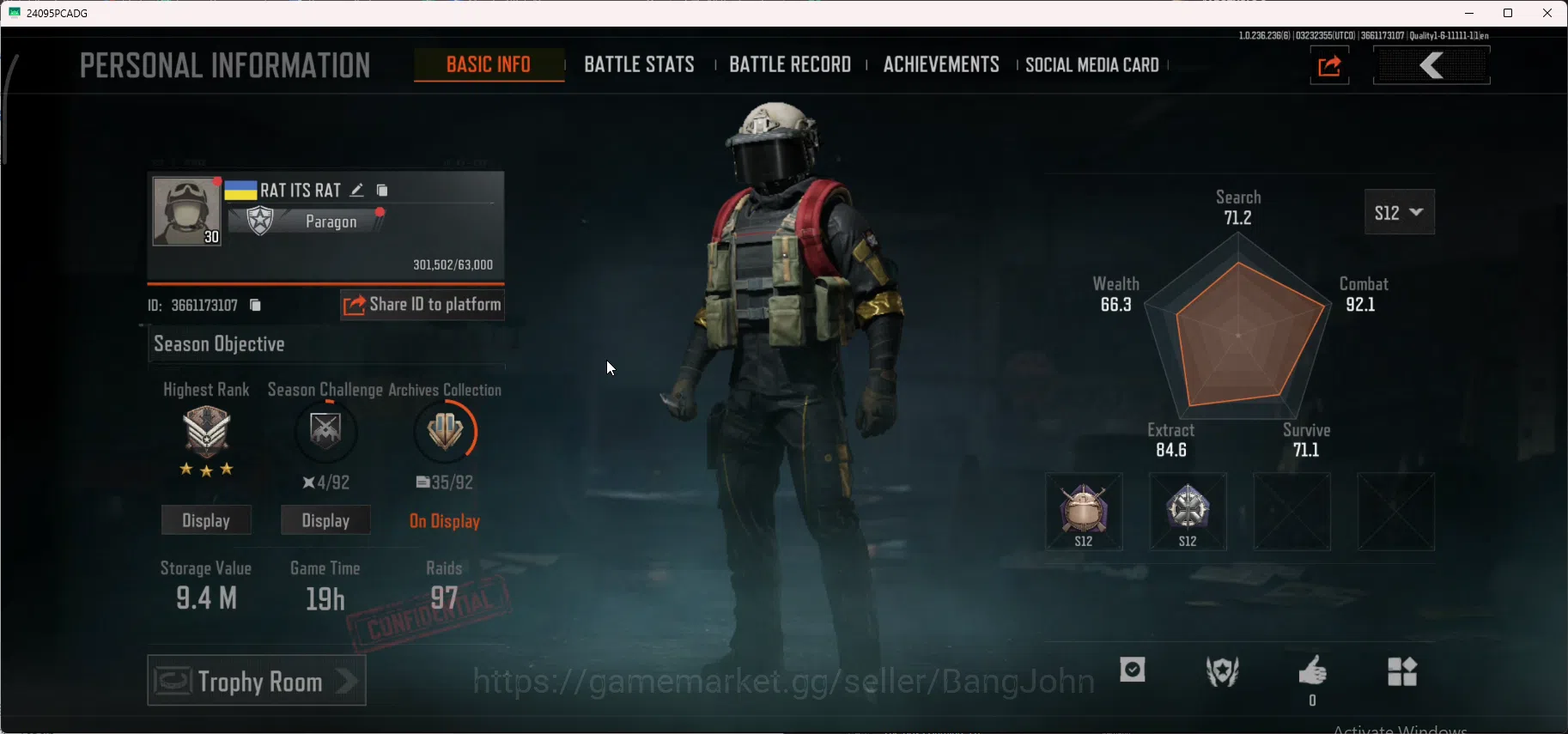 Arena Breakout Accounts Others Mobile|Lvl 30|SV 9.4M|CV 5.8M|3 WP Epic Skins|1 Epic Suit|CN On 1*|Check SS|AB064B 2
