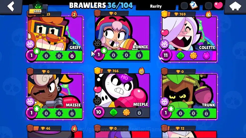 Brawl Stars Accounts Free CR|6068 Trophy|36 Brawlers 2 Max|6,6k Power Point|1 Hyperch [DJ Poco] 1 Legend 2 Mythic 9 Epic 13