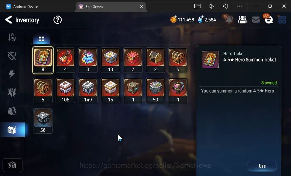 Epic Seven Accounts GLOBAL UNVERIF|8 ML(Salome,LOT Scales,RoLight,MChl image 3