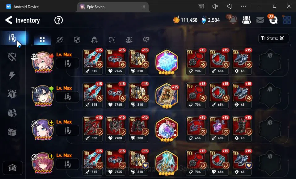 Epic Seven Accounts GLOBAL UNVERIF|8 ML(Salome,LOT Scales,RoLight,MChl image 8