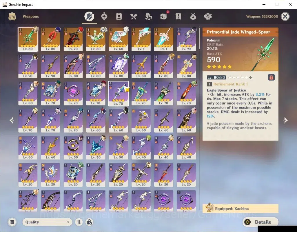 Genshin Impact Accounts ASIA|AR 56|Rate ON|8 Limited+7(*5Wep)|Nahida+Sign, image 4
