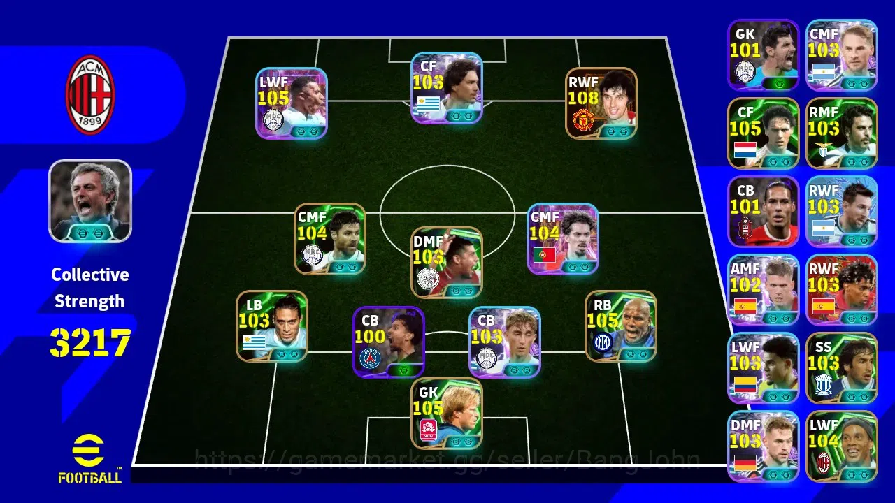 eFootball Accounts High-End Mobile |PW 3217|Bigtime George Best,Rijkaard|Epic Basten,Ronaldinho,Maclon Etc|SHW 8