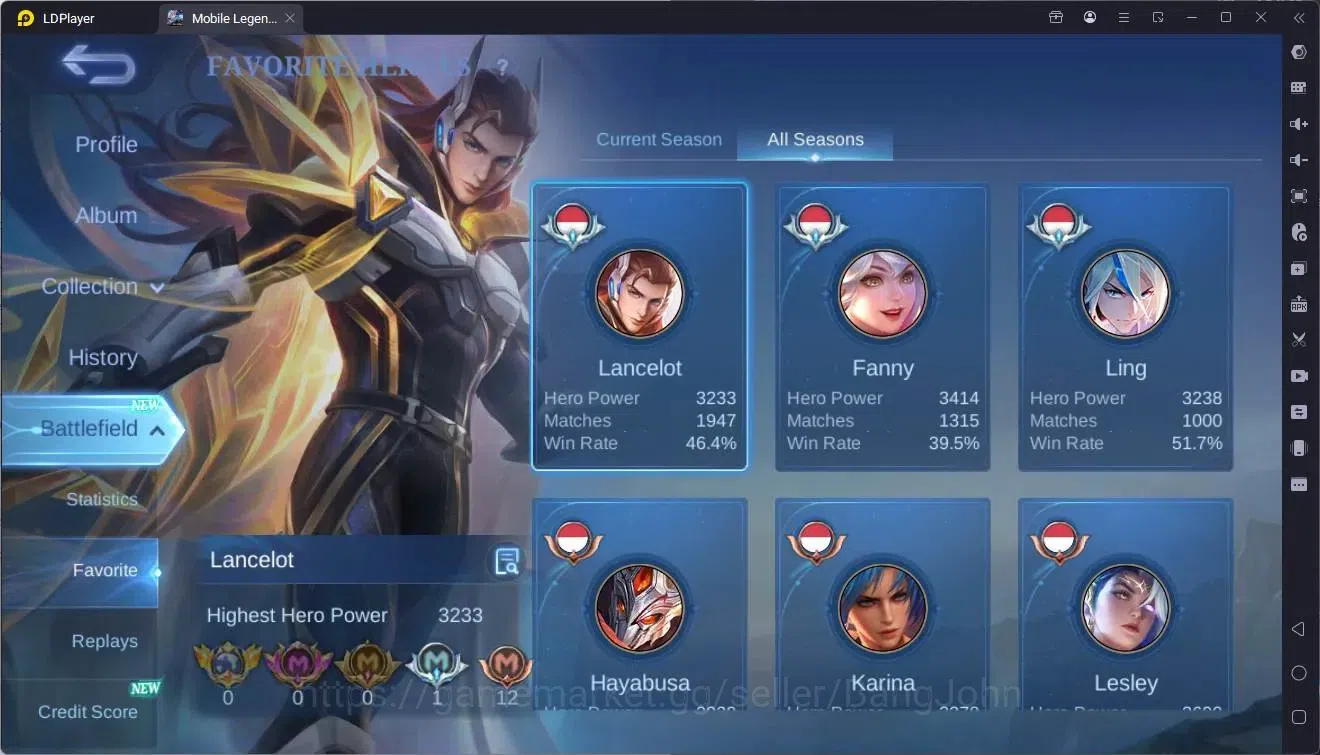 Mobile Legends: Bang Bang Accounts Global | Hero 132| Skin 396| Exalted| Legend Freya image 20