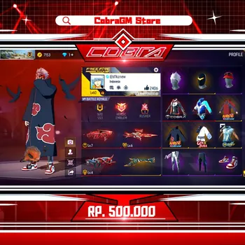 Free Fire Accounts Akun Free Fire Vault 308 | Evo 3 Max 1 | Cobra | Itachi | FFWS | Cluber | Jordan | Gintama | Pain | Angel