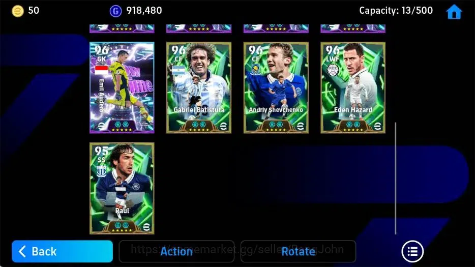 eFootball Accounts Legends & Iconic Players Mobile|PW 3154|Marco Reus Epic,Steven Gerrard Epic,Eden Hazard Epic,Gabriel 4
