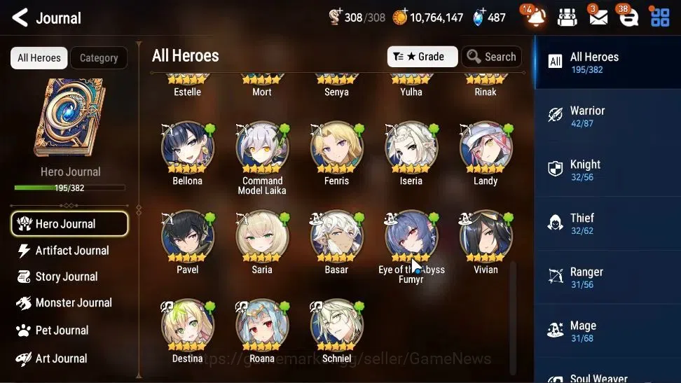 Epic Seven Accounts High-End GLOBAL UnVerif|20ML(Monarch Sword 10