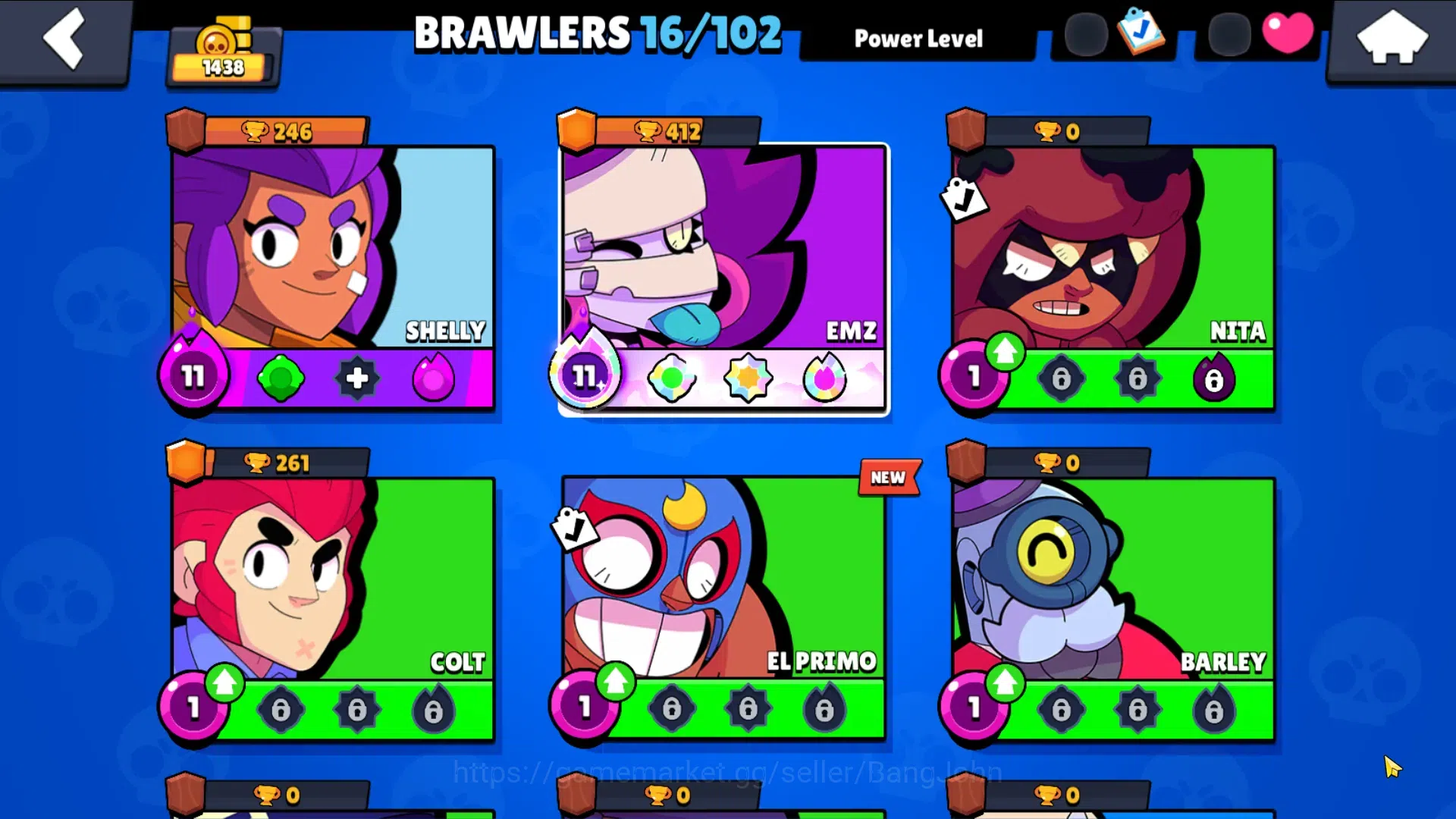Brawl Stars Accounts 1436Thropy|16 Brawler-2 Max Lv(Emz Full Buffie, Sh image 7