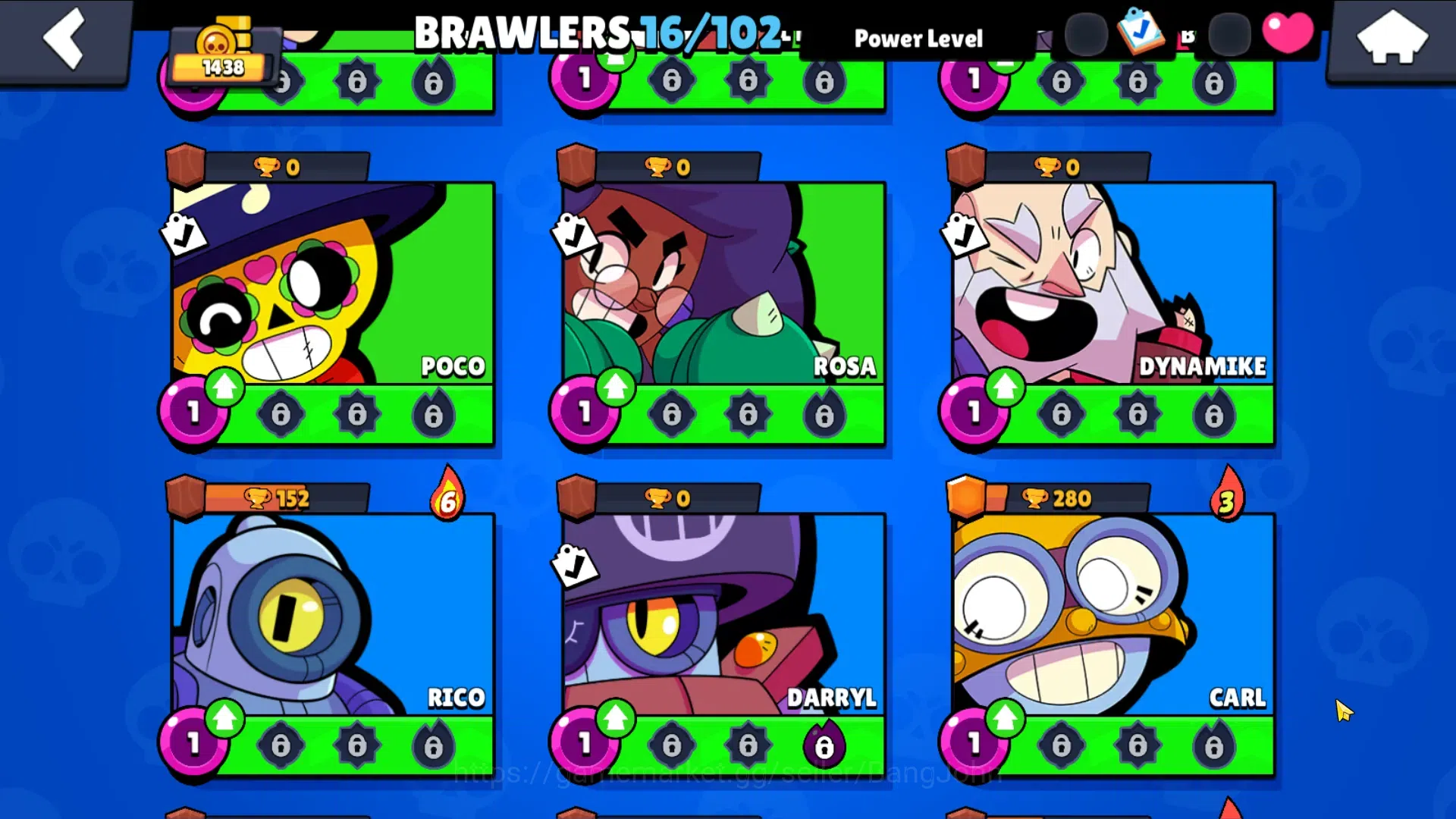 Brawl Stars Accounts 1436Thropy|16 Brawler-2 Max Lv(Emz Full Buffie, Sh image 9