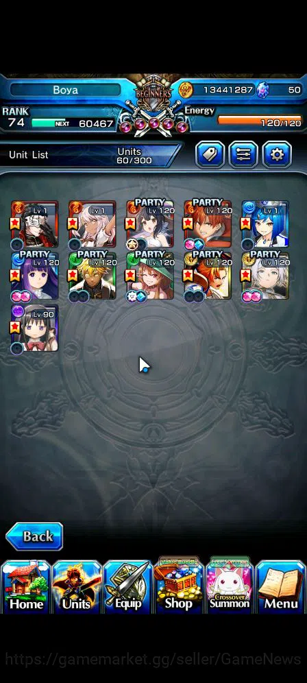 Grand Summoners Accounts Mid-Game Global|Rank 74|11 Ascend|S 2