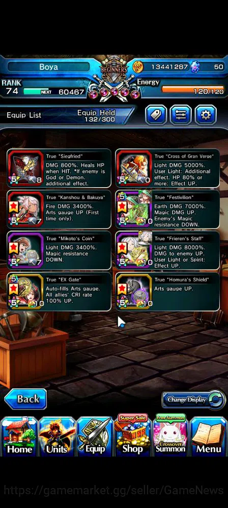 Grand Summoners Accounts Mid-Game Global|Rank 74|11 Ascend|S 3