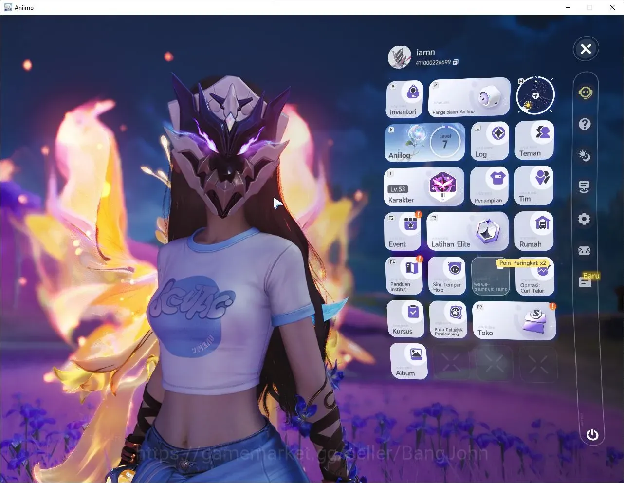 Aniimo Accounts End Game APAC|Lv53|6 Prismana(MelloblumSPX,HexxinSPV,Ignitis,Glacy,Irisalis,Somniwing)6 1