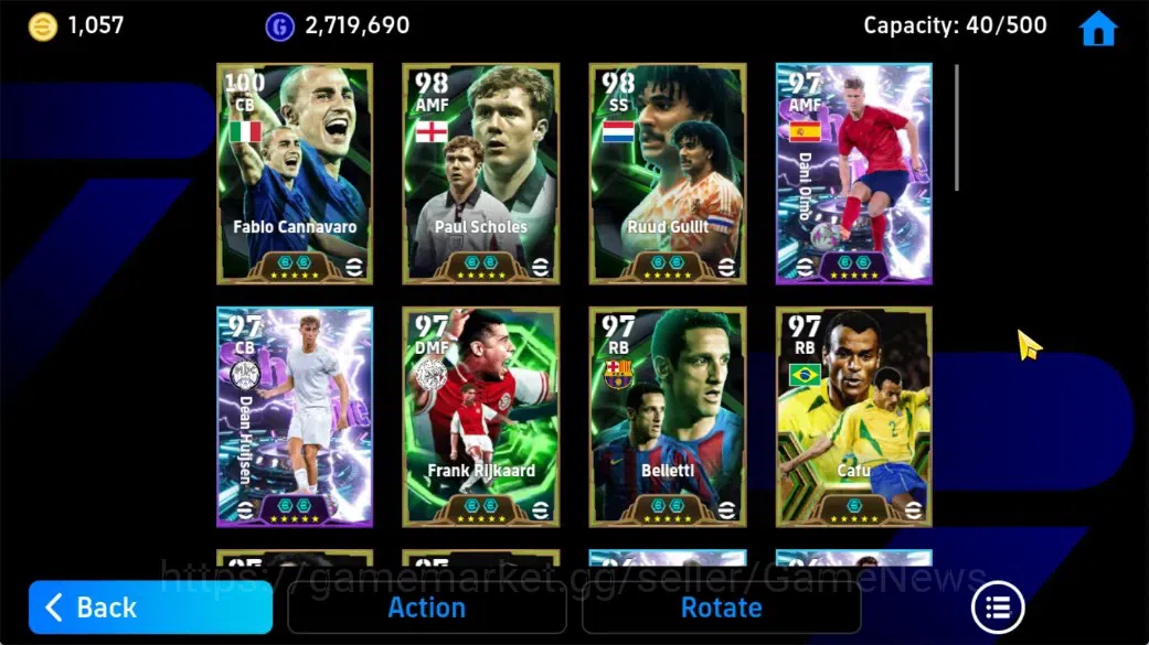 eFootball Accounts Android|Epic Ruud Gullit,Cannavaro,Paul Scholes,Ha image 6