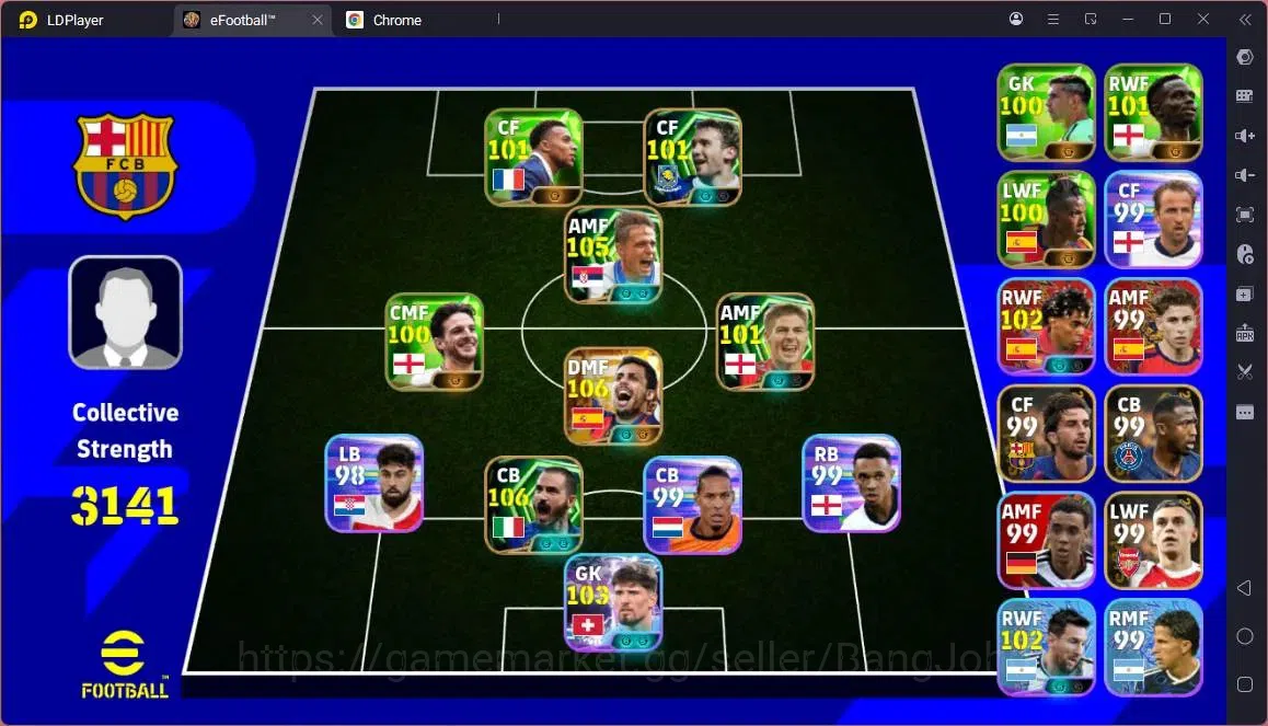 eFootball Accounts High-End Mobile |PW 3141|Bigtime Rodri|Epic Bonucci,Stojkovic,Gerrard,Shechenko|Showtime Kobel|Check SS 1