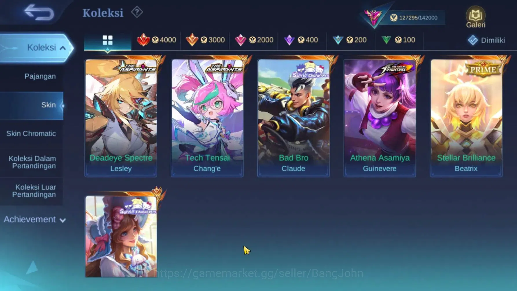 Mobile Legends: Bang Bang Accounts Global|Hero 132|Skin 403|KOF Guin|Asp Lesley+Chang image 11