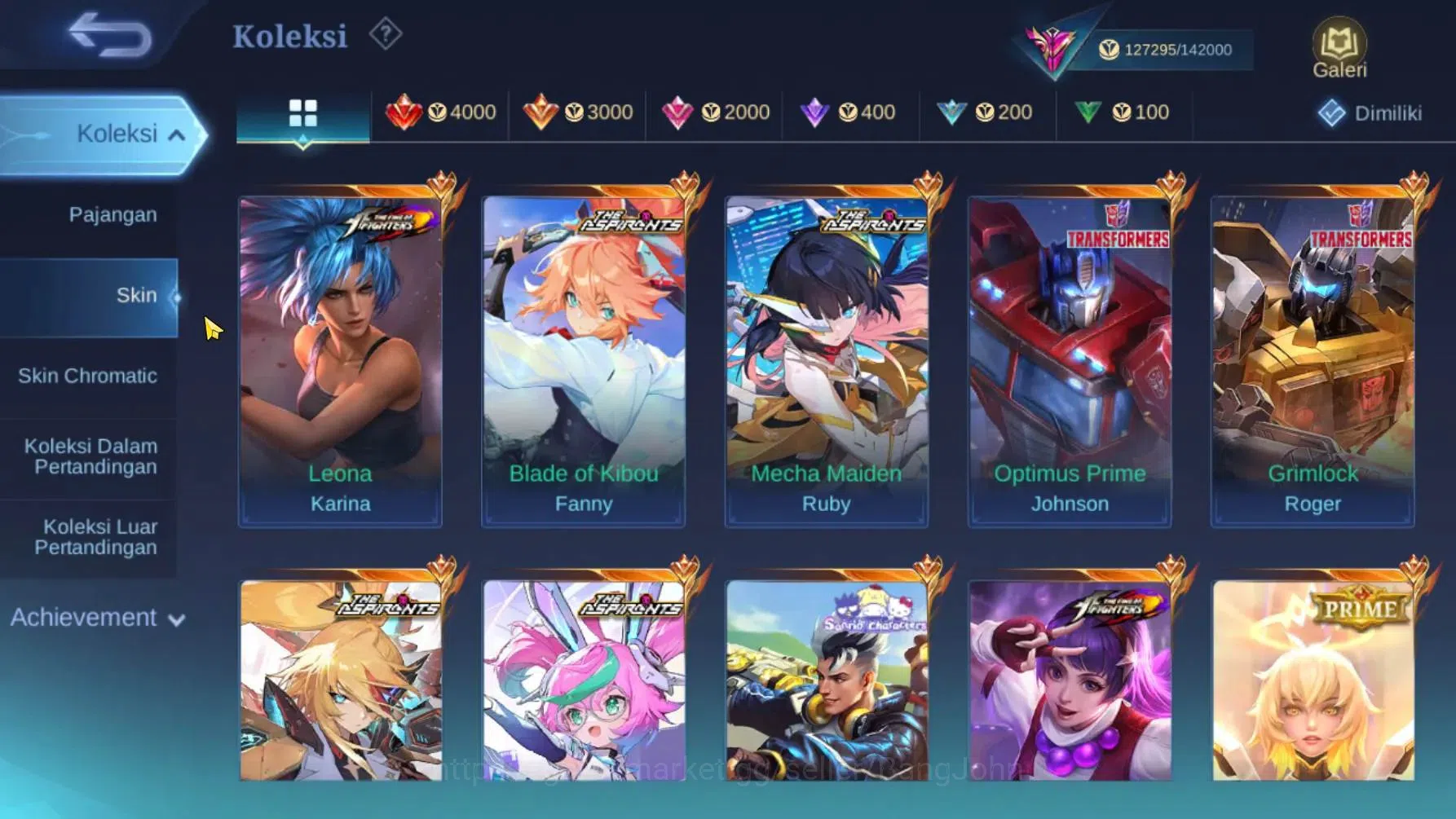 Mobile Legends: Bang Bang Accounts Global|Hero 132|Skin 403|KOF Guin|Asp Lesley+Chang image 12