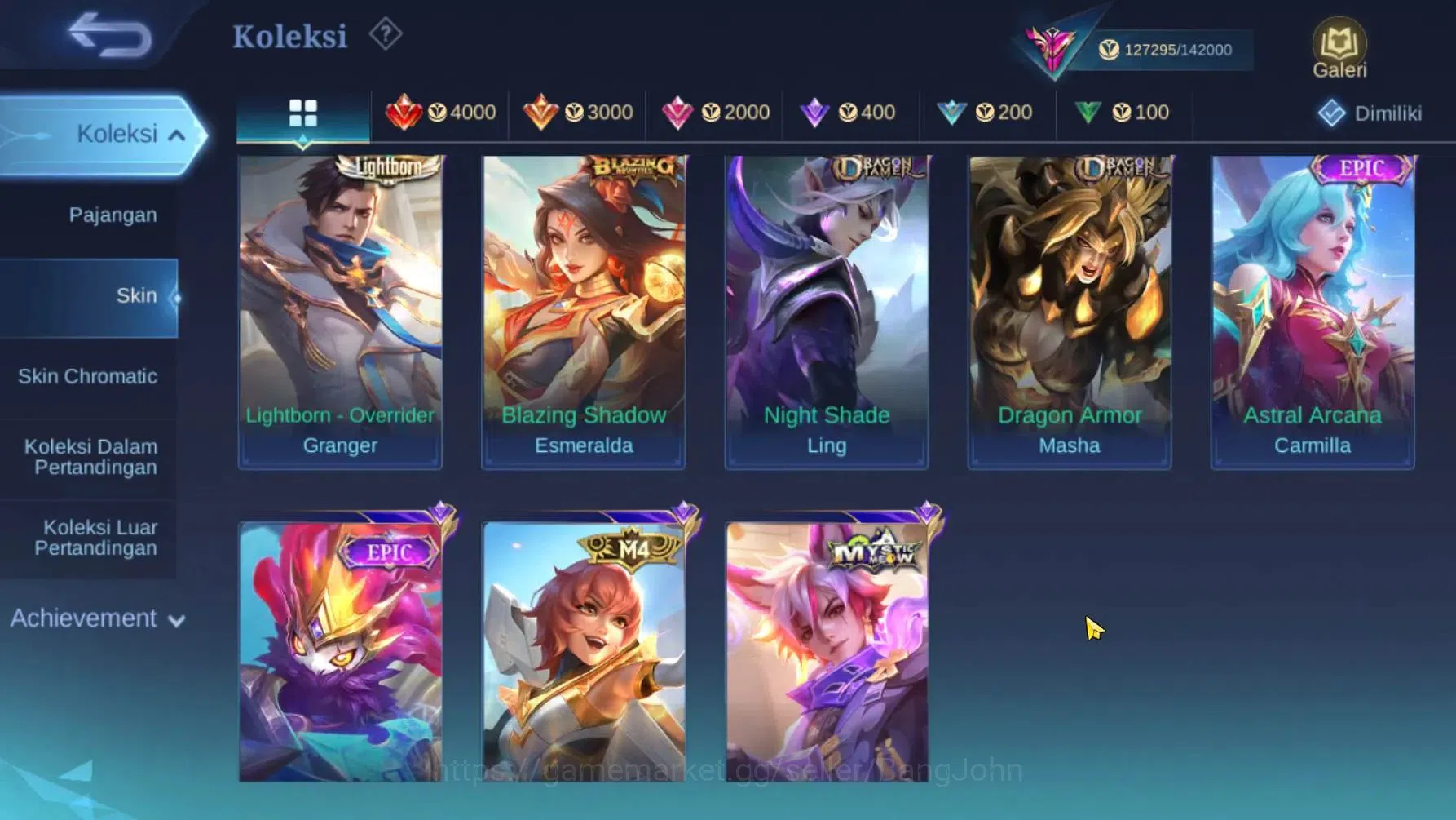 Mobile Legends: Bang Bang Accounts Global|Hero 132|Skin 403|KOF Guin|Asp Lesley+Chang image 4