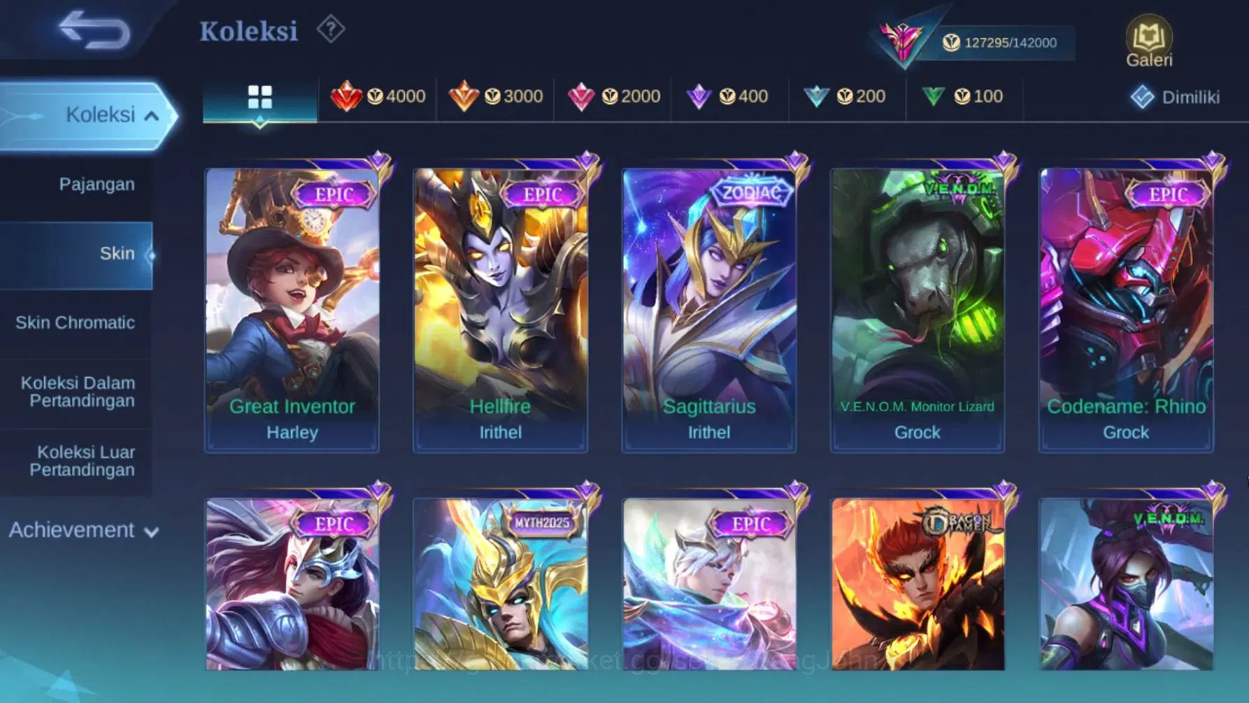 Mobile Legends: Bang Bang Accounts Global|Hero 132|Skin 403|KOF Guin|Asp Lesley+Chang image 6