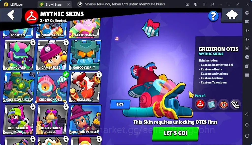 Brawl Stars Accounts Global |Trophy 1579| Brawler 2 Max Supercharge |Skins 2 Mythic,5 Epic|Bling 6722|Protect Off|Check SS 11
