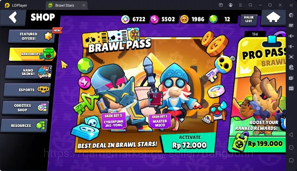 Brawl Stars Accounts Global |Trophy 1579| Brawler 2 Max Supercharge |Skins 2 Mythic,5 Epic|Bling 6722|Protect Off|Check SS 14