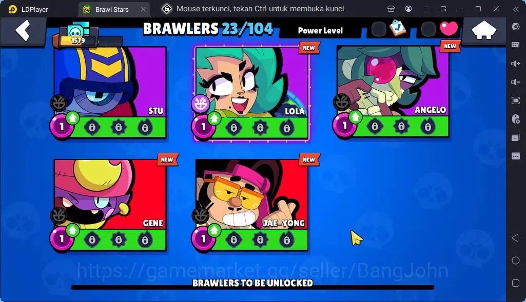 Brawl Stars Accounts Global |Trophy 1579| Brawler 2 Max Supercharge |Skins 2 Mythic,5 Epic|Bling 6722|Protect Off|Check SS 20