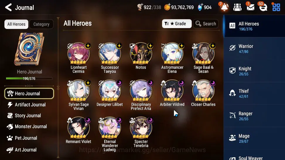 Epic Seven Accounts ASIA Unverif|13 ML(Notos,SS Vivian,A Elena,Etc)+P image 1