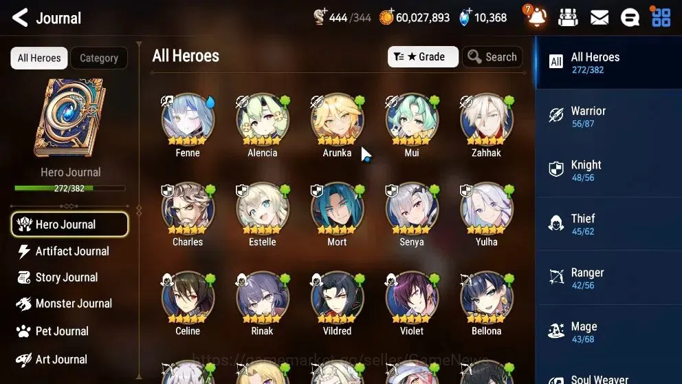 Epic Seven Accounts High-End ASIA Verif|41 ML(Notos,LOT Scales,BArunka,Salome,RnL,Belian,LC 11